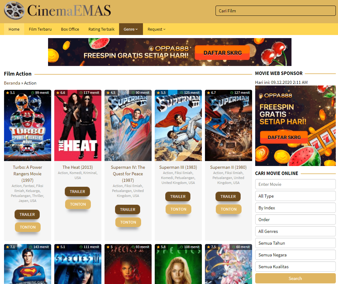 Watch movies for free at CinemaEMAS web site